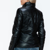 Snobbish Pocketed Zip Up Turtleneck Puffer Jacket