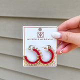 Hadley Red & Black Earrings- Med