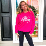 Popular Sweatshirt - Hot Pink