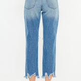 Kancan Distressed Frayed Hem Cropped Jeans