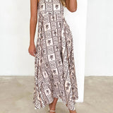 Printed Square Neck Cami Dress