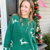 Green Rudolph Sweater - Final Sale