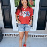 Glitter USA T Shirt - Final Sale