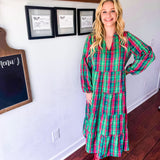 Christina Dress - Plaid About You - Green