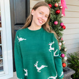 Green Rudolph Sweater - Final Sale