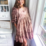 All the Sights Mini Dress - Latte