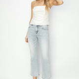 RISEN Full Size Mid Rise Cropped Flare Jeans