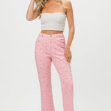 BiBi Washed Pearl Embellished Pants