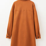 Textured Button Down Collared Neck Coat