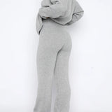 Quarter Zip Long Sleeve Top and Pants Set