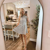 Rory Dress - Navy Floral Foulard
