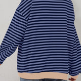 Lovelet Contrast Striped Long Sleeve Sweatshirt