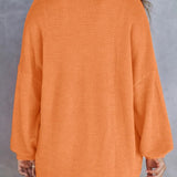 Half Button Long Sleeve Sweatshirt