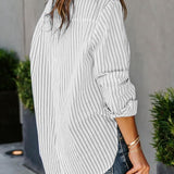 Striped Button Up Long Sleeve Shirt