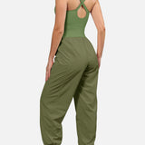 Cutout Scoop Neck Wide Strap Jumpsuit