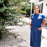 Spanx Cinched Jumpsuit Faded Indigo