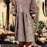 Leopard Short Sleeve Mini Dress