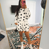 Polka Dot Set - Black/Cream