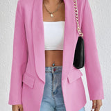 Shawl Collar Long Sleeve Blazer