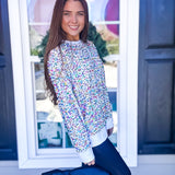 SHIRALEAH| Fiesta Sweatshirt- White