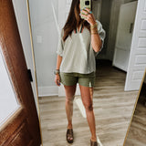 Falls Into Me Top - Olive