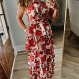 Golden Hour Midi Dress - Brick