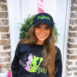 Pink Goes Good With Green Sweatshirt - Black