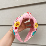 Candy Hearts Headband - Pink - Final Sale