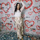 Artie Maxi Skirt- Beige Snake