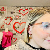 Bold Teardrop Gold Metal Open Hoops - Final Sale