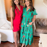 Karlie Scallop Dress - Red