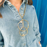 Double Circle Chain Necklace