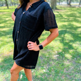 Beachy Keen Romper- Black