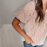 All Night Long Top - Brick