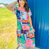 Tropic Livin Maxi Dress- Multi