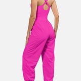 Cutout Scoop Neck Wide Strap Jumpsuit