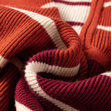 Striped Quarter Zip Cap Sleeve Sweater Dress