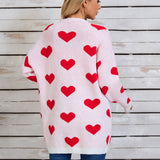 Angel Wings Heart Open Front Long Sleeve Cardigan