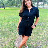 Beachy Keen Romper- Black