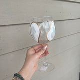 Stemmed Oyster Confetti Wine Glasses