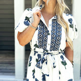 Hydrangea Heaven Midi Dress - Blue