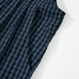 Plaid Wide Strap Wide Leg Overalls