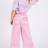 SAGE + FIG Mineral Washed Terry Wide Leg Pants