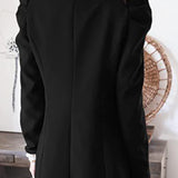 Collared Neck Puff Sleeve Blazer