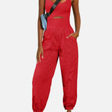 Cutout Scoop Neck Wide Strap Jumpsuit