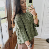 I Would If I Could Sweater - Olive