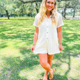 Beachy Keen Romper- Ivory