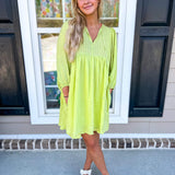 Summers With You Dress - Honeydew