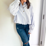 Sign Me Up Blouse - Sky Blue