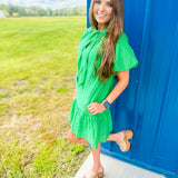 Mystic Meadow Mini Dress- Green